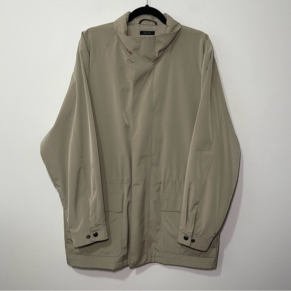 Liz claiborne Men's tan tech spring fisherman casual trench jacket in size L - Picture 2 of 9